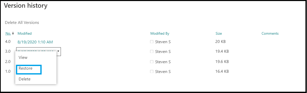 Sharepoint Restore File SharePoint File Restore Process Explained - CloudFuze