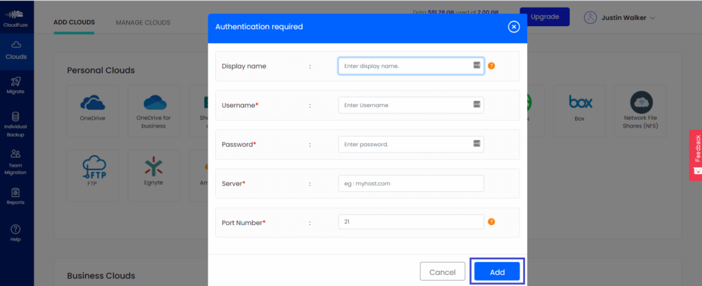 FTP Credentials