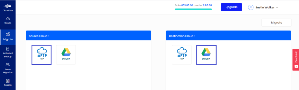 Source and Destination Clouds