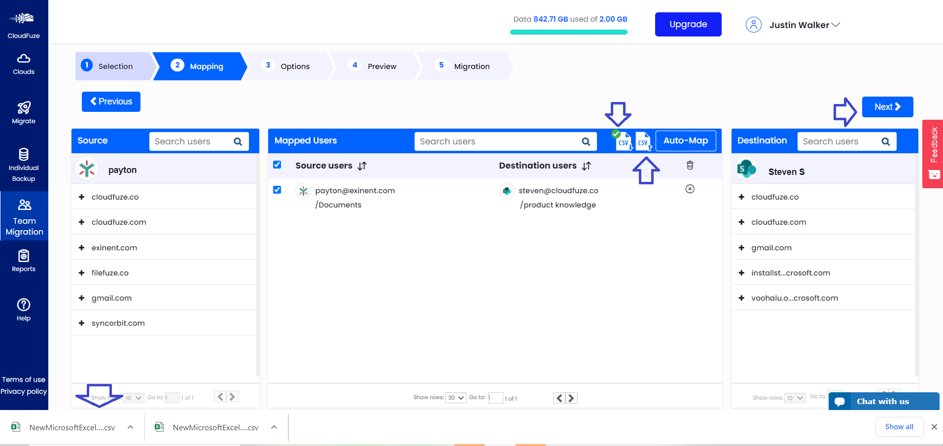 Upload CSV Files