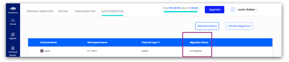 Slack to Teams In Progress