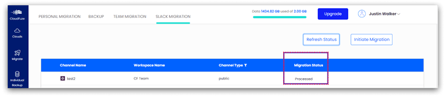 Slack to teams Processed