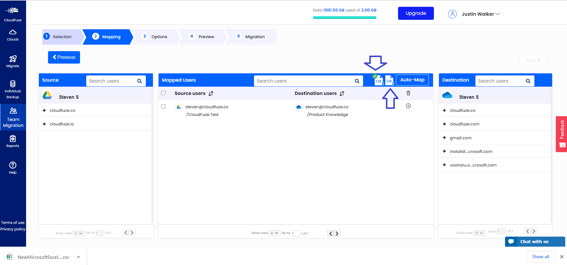 Upload CSV File