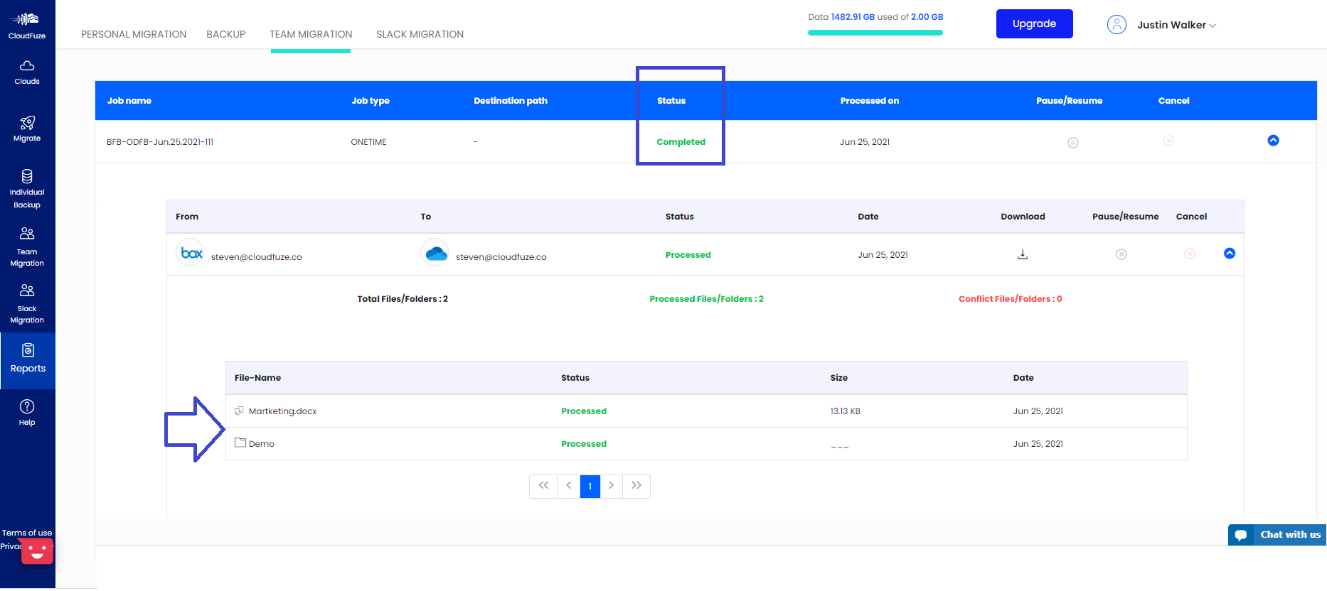 Box to OneDrive Migration Completed