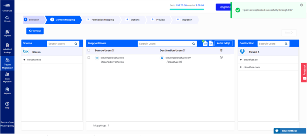 csv based box dropbox migration