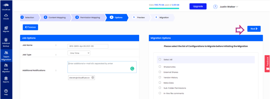 Migration options