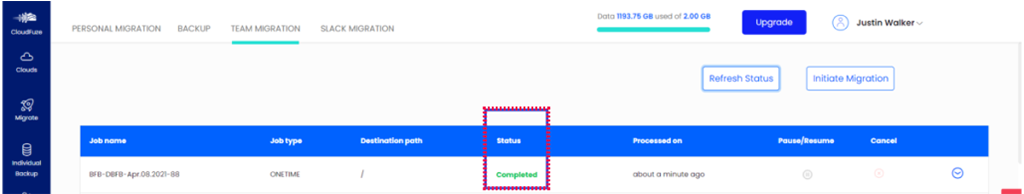 Box dropbox migraton completed