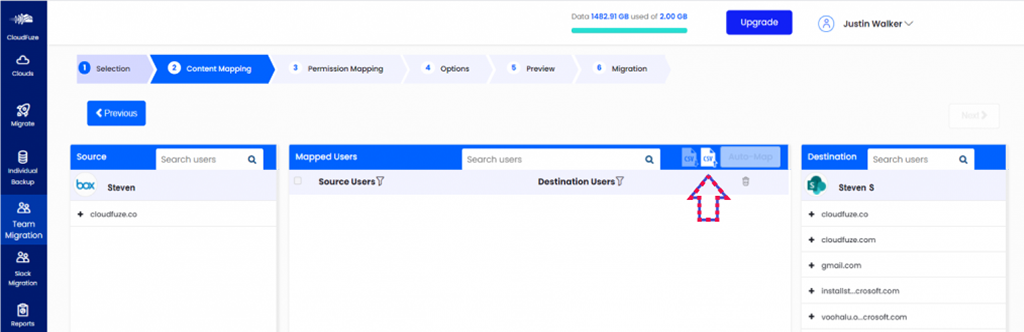 Upload CSV file
