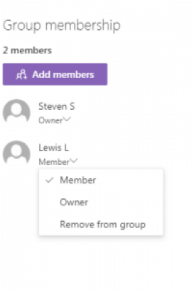 Remove user from group