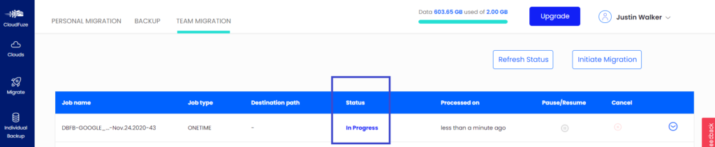 Dropbox business to Google Shared Drive In Progress