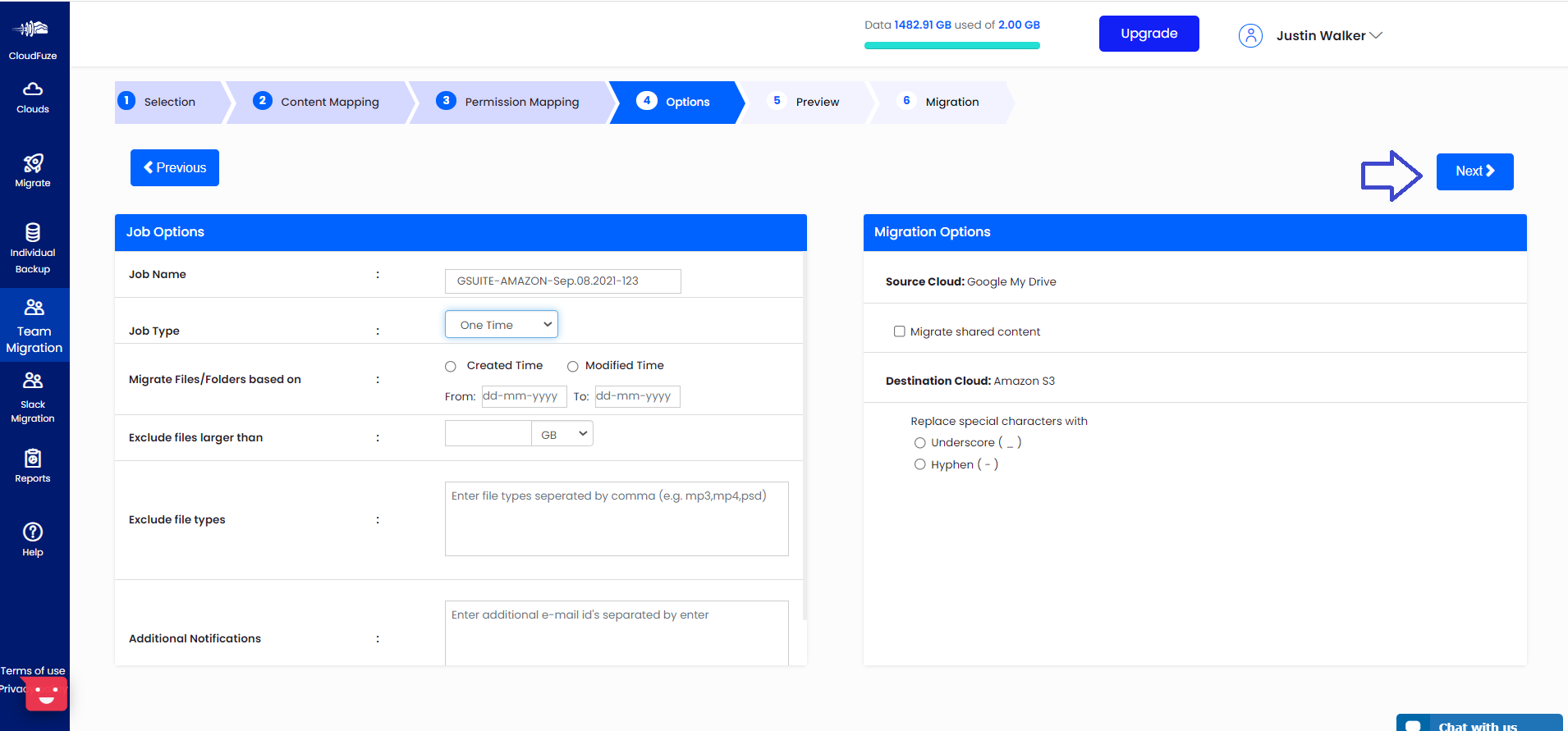 Options for Google WorkSpace to Amazon S3