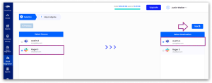 Source (Slack) and destination (Microsoft 365) 