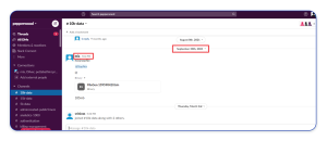 Slack public channels timestamps