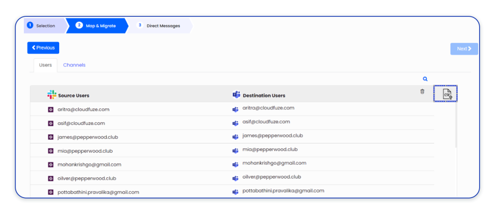 CSV mapping