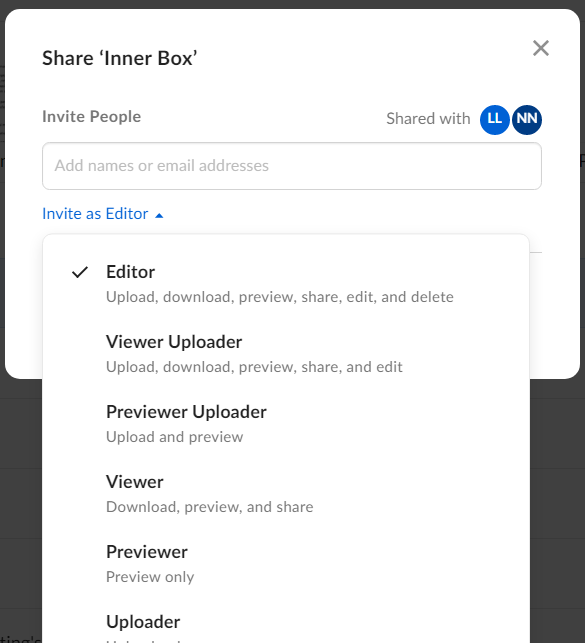 Box Permissions Model