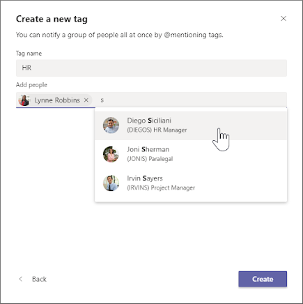 Use Tags for Each Microsoft Team 