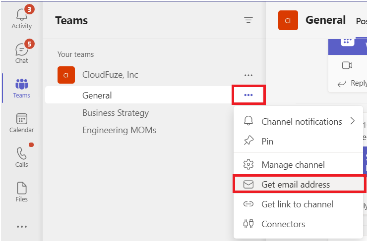 Microsoft teams email messages to chats