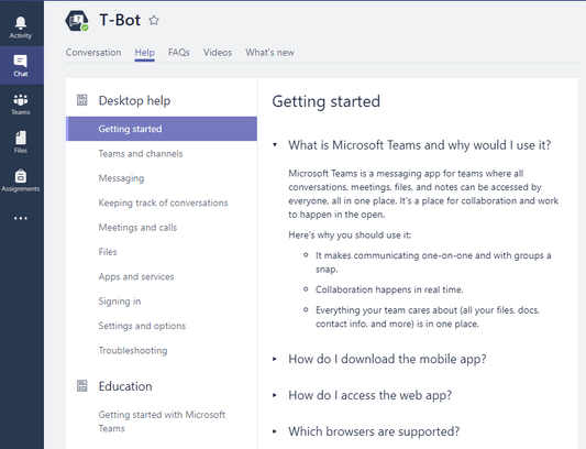 Microsoft Teams T-Bot