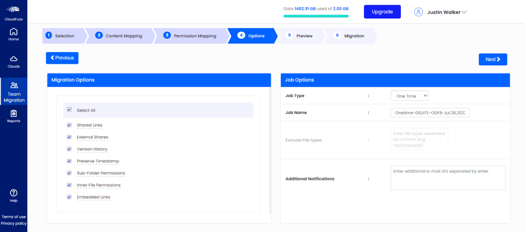 Choosing features to migrate