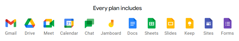google workspace plans