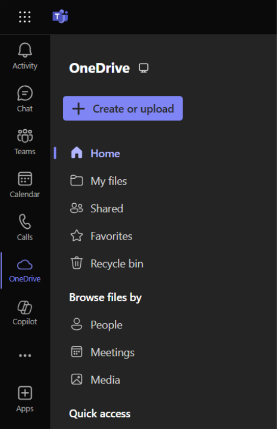 clicking on OneDrive