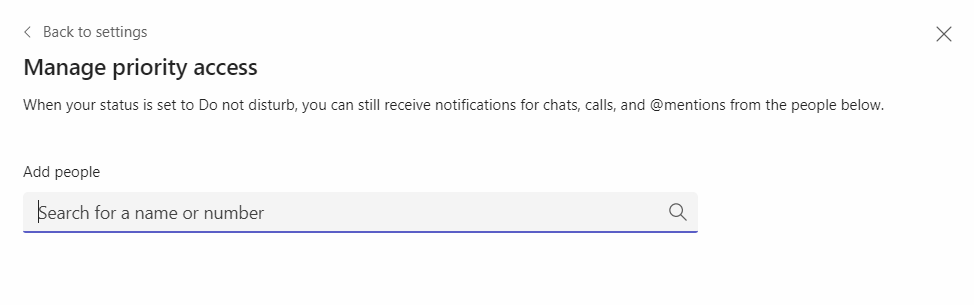 microsoft Teams manage priority access