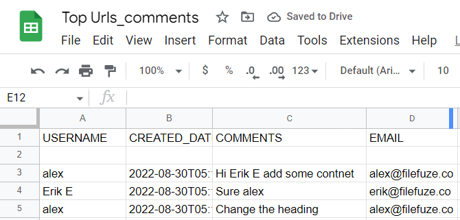 Box excel Sheet