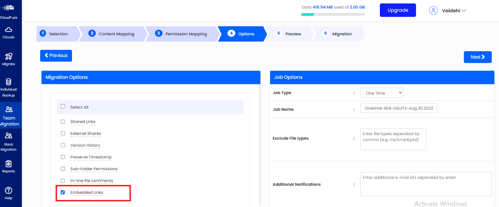 box to google drive embedded links