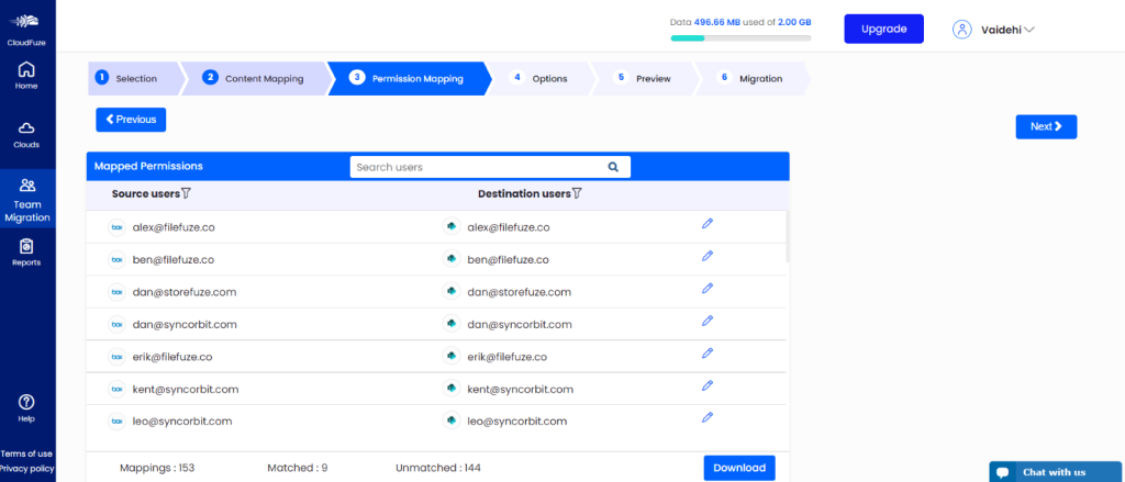 Modifying mapped permissions for bos to sharepoint