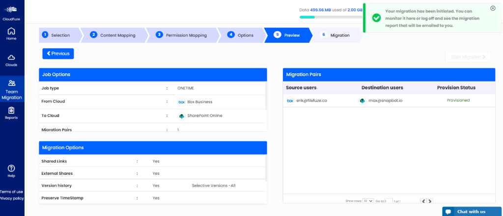 Starting the migration for box to spo