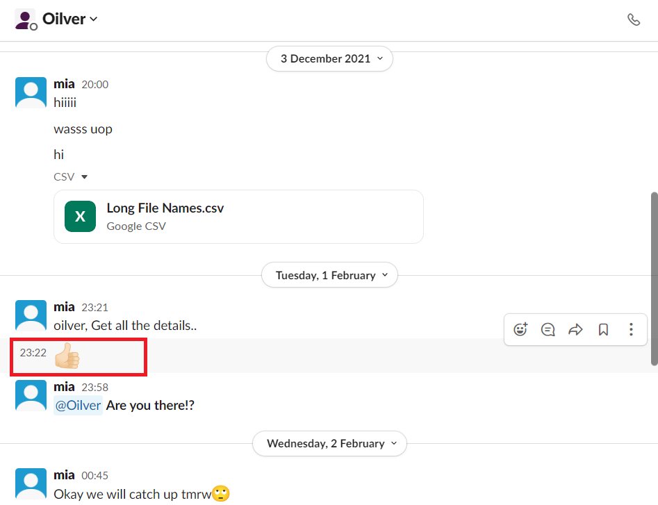 Emojis migrated from Slack “Direct Messages”