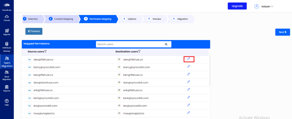 Mapping Different User Accounts 