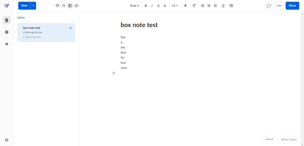 Content in a Box Note file 