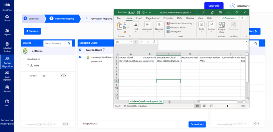 CSV mapping