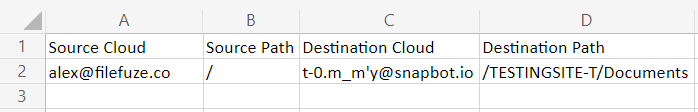 CSV mapping