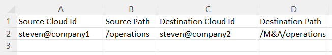 CSV mapping