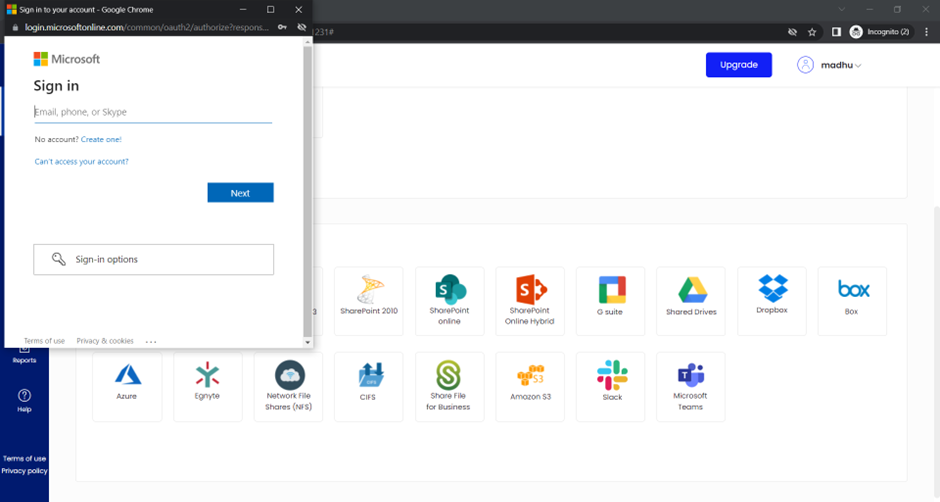 OneDrive for Business authorization