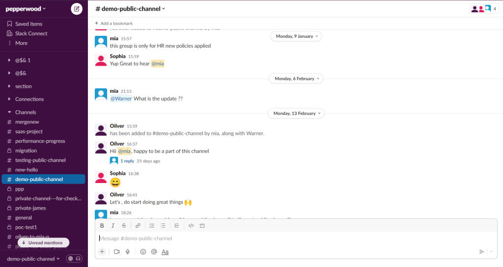 Slack Public Channel