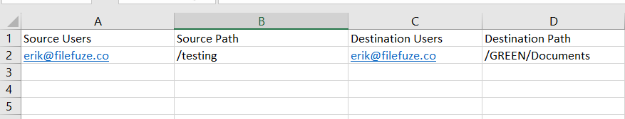 CSV mapping