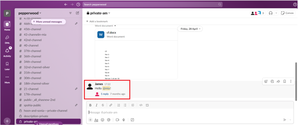 Slack Workspace 