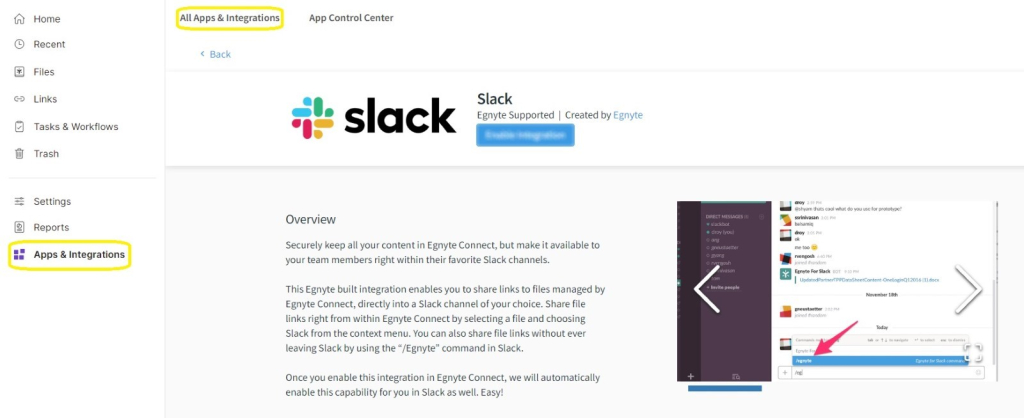 Slack App and Integration