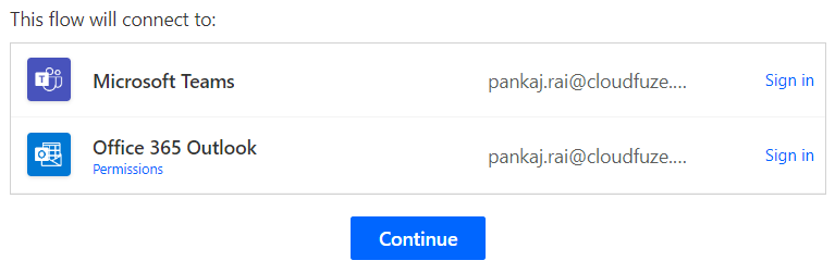 Microsoft Teams and Outlook Accounts 