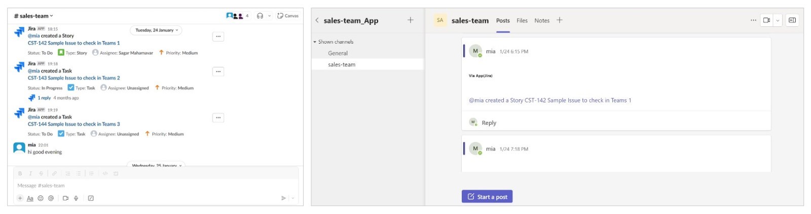 Jira Slack integration to Teams