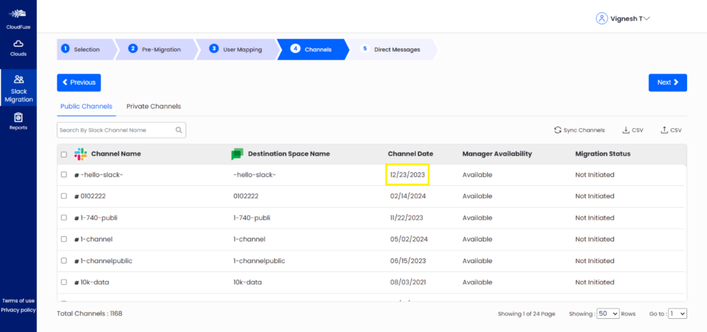 Slack Channels