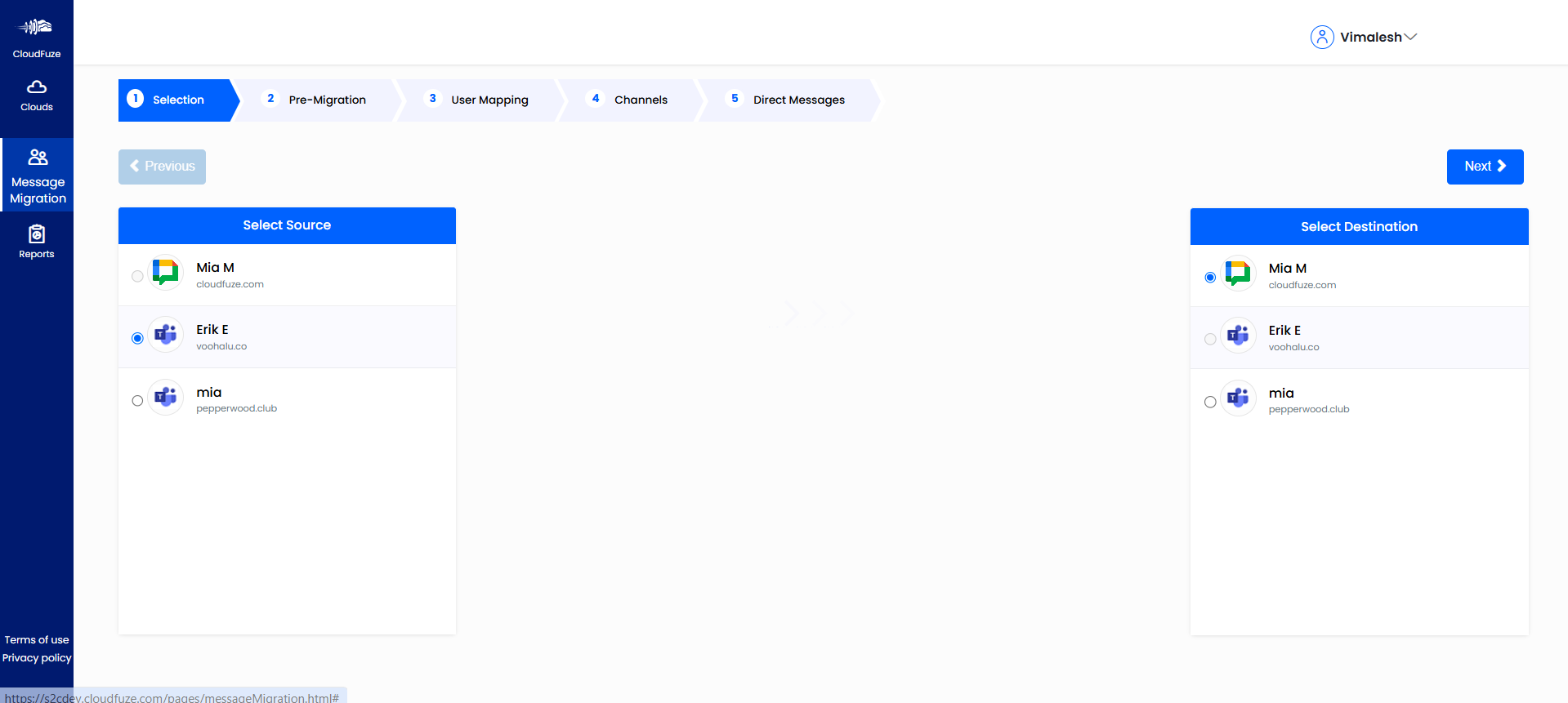  Adding MS teams and Google Workspace to cloudfuze tool
