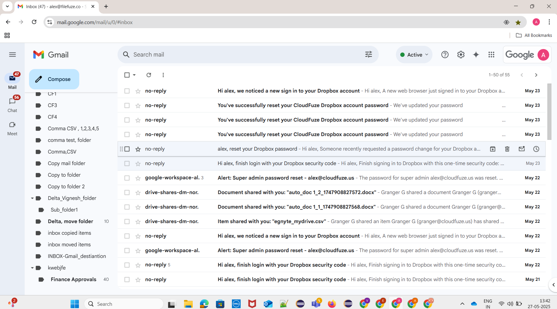 Destination (Gmail Subfolder After migration)