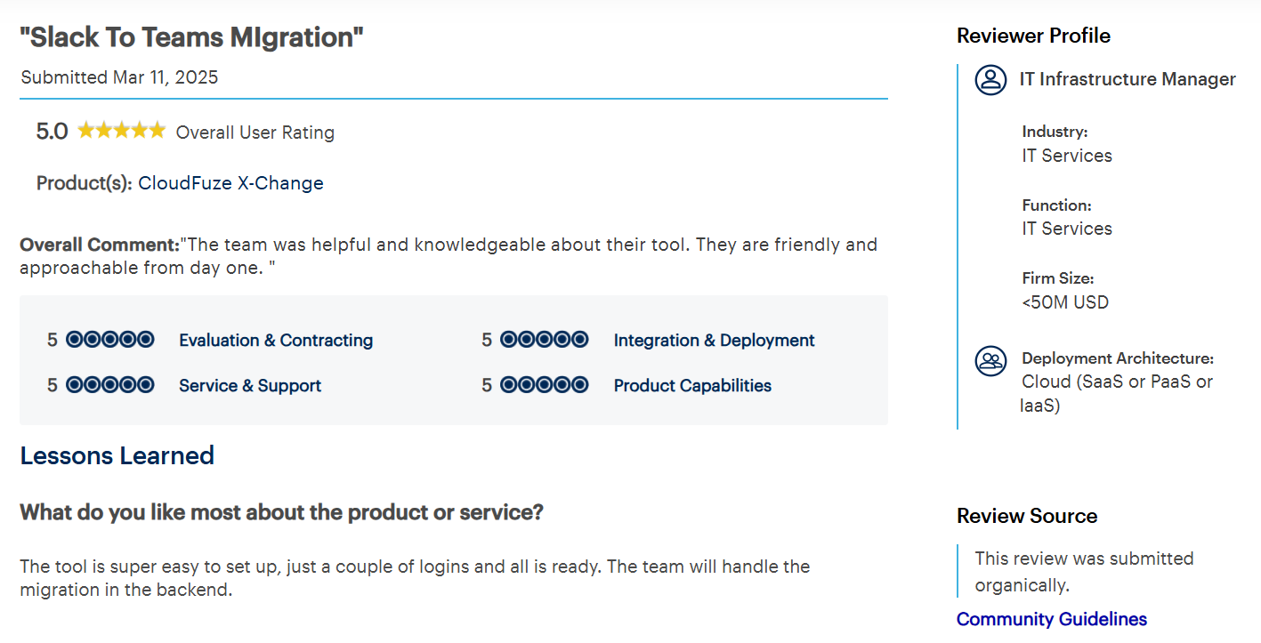 Gartner Slack to Teams Migration
