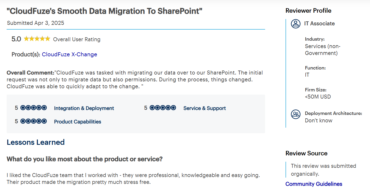 Gartner reviews for sharepoint