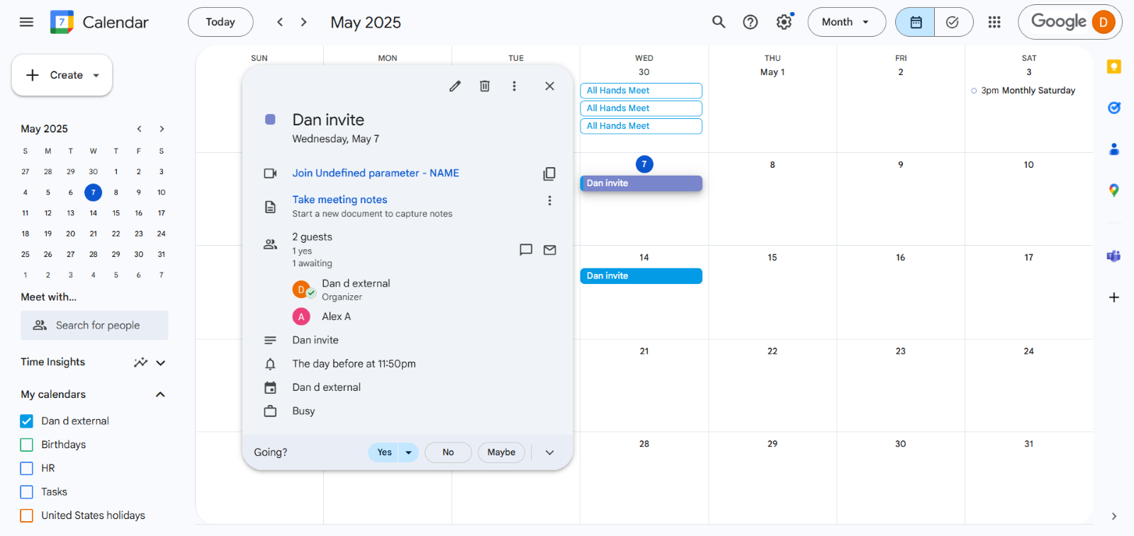 Gmail Calendar After Migration 