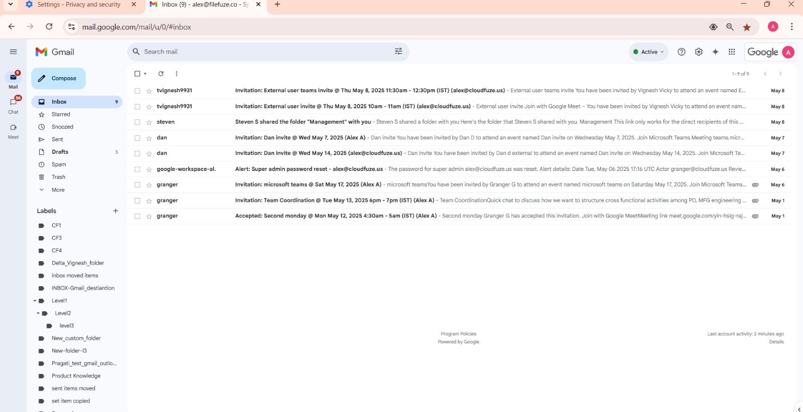 Gmail Timestamp